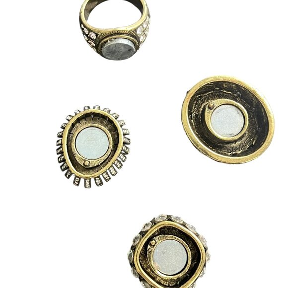 Heidi Daus ENCHANTE  Interchangeable 4-Pc RING Set Red/Blue/Green Colors 7 - Picture 7 of 10